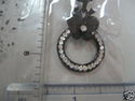 RHINESTONE PENDANT/CHARM NECKLACE W PLASTIC BEADS