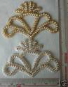 APPLIQUE PATCH IRON/SEW ON,GLASS BEADS RHINESTONE 