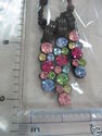 RHINESTONE PENDANT/CHARM NECKLACE W PLASTIC BEADS