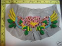 Sew On Crochet Patch, Flower Applique With Mesh Ba