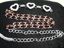 Metal Chain Belts with Rhinestones, Cloth Accessor
