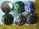 Handmade Ceramic Button with Metal Base Half Dome/