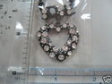 RHINESTONE PENDANT/CHARM NECKLACE W PLASTIC BEADS