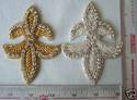 APPLIQUE PATCH IRON/SEW ON,GLASS BEADS RHINESTONE 