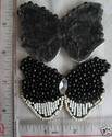 Plastic & Glass Beads Applique Patch Acrylic Stone
