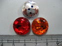 Buttons, Acrylic Stone Buttons Silver Plated Back 