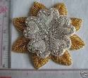 APPLIQUE PATCH IRON/SEW ON,GLASS BEADS RHINESTONE 
