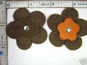 Suede Applique Patch, Sew on suede flower patch 2p
