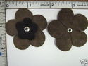 Suede Applique Patch, Sew on suede flower patch 2p