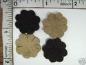 Suede Applique Patch, Sew on suede flower patch 8p