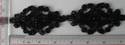 GLASS BEADS APPLIQUE, SEW ON, FASHION NOTION PATCH