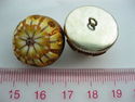 Handmade Poly Clay Button with Metal Base Shank bo
