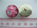 Handmade Poly Clay Button with Metal Base Shank bo