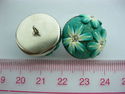 Handmade Poly Clay Button with Metal Base Shank bo