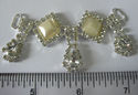 Glass stone Rhinestone Buckles with Plastic Pearl,