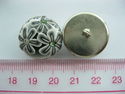 Handmade Poly Clay Button with Metal Base Shank bo