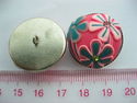 Handmade Poly Clay Button with Metal Base Shank bo