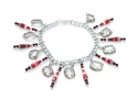 Black, Red, White Paper Bead Vampire Charm Bracele