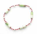 Red and Green Christmas Wreath Paper Bead Stretch 