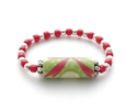 Red and Green Christmas Wreath Paper Bead Stretch 