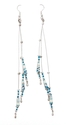 Teal Aqua Blue White Illusion Dangle Chandelier Ea
