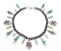 Light Green Shamrock Paper Bead Charm Bracelet St 