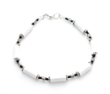 Shimmery White Paper Bead Bracelet Pearl Simple Bl