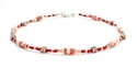 Rose Colors Peach, Pink, Cream and Red Paper Bead 