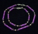 Purple Lattice Tones Paper Bead Anklet Bracelet an