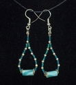 Aqua Teal Blue Green and Purple Paper Bead Bracele