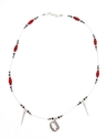 Black and Red Paper Bead Vampire Illusion Necklace