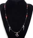 Black and Red Paper Bead Vampire Illusion Necklace