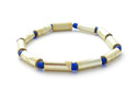 Antiqued White and Silver Paper Bead Stretch Brace