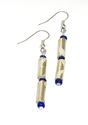 Antiqued White and Silver Paper Bead Stretch Brace