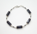 Black, White and Gray Paper Bead Bracelet Recycled