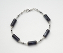 Black, White and Gray Paper Bead Bracelet Recycled
