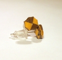 Woven Dark Yellow and Brown Paper Post Earrings St