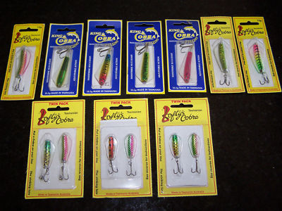 garagerelics : b 13 NEW LOFTYS & KING COBRA TASSIE DEVIL FISHING LURES