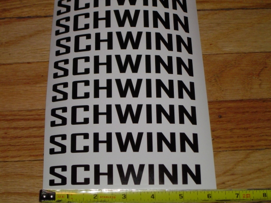 HighQualityDecals : Schwinn Sticker Decals replacement block style