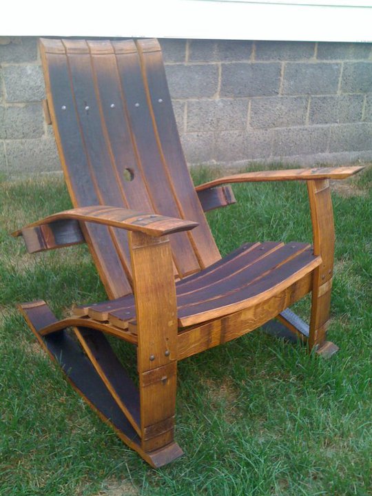 Chili Pepper WoodWorks : Barrel Stave Rocking Chair