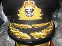 ROYAL NAVY ADMIRAL OFFICER BLACK HAT CAP NEW Size 