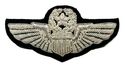 US AIR FORCE COMMAND PILOT WINGS SILVER BULLION BA