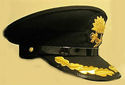 P & O MARINE SHIP LINE CAPTAIN BLACK HAT CAP NEW M