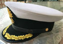 P & O MARINE SHIP LINE CAPTAIN BLACK HAT CAP NEW M