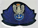 POLAND NAVY OFFICER HAT CAP BLUE BADGE NEW HAND EM