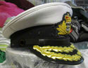 ROYAL NAVY ADMIRAL OFFICER WHITE HAT CAP NEW Size 