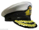 ROYAL NAVY ADMIRAL OFFICER WHITE HAT CAP NEW Size 