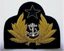 NEW GHANA NAVY OFFICER HAT CAP BADGE EXCELLENT QUA