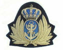 JORDAN NAVY OFFICER HAT CAP BADGE NEW HAND EMBROID