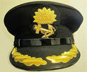 P & O MARINE SHIP LINE CAPTAIN BLACK HAT CAP NEW M